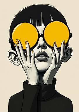 Woman in Yellow Sunglasses