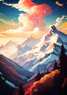 The Alps Oil Painting