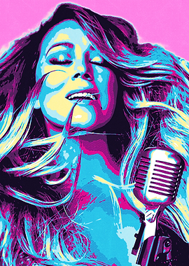 Mariah Carey Retro Art Singer