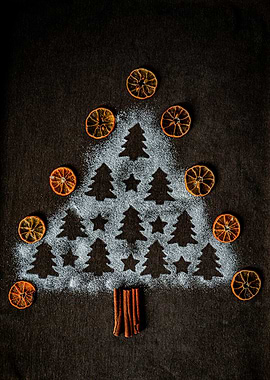 Christmas Tree with Oranges