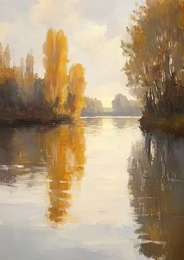 Autumn River Reflection