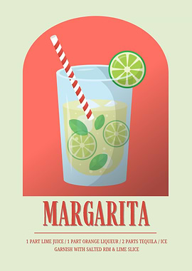 Margarita Cocktail Poster