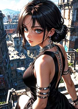 Urban Grace: Shadowed Elegance