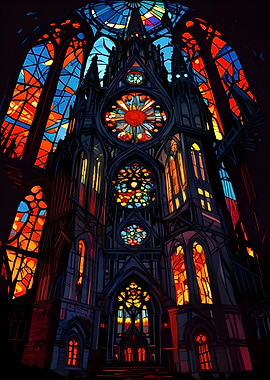 Gothic Cathedral Stained Glass