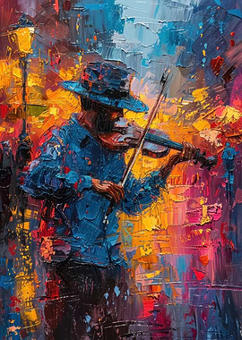 Street Musician with Violin