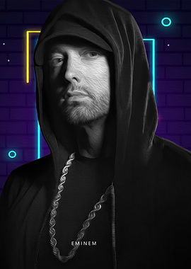 Eminem Neon Portrait