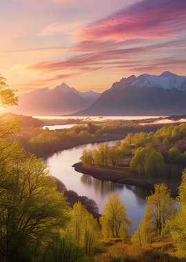 Sunrise River Landscape