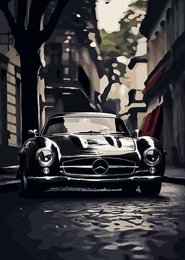 Black Mercedes 300SL