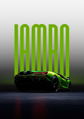 Green Lamborghini Poster