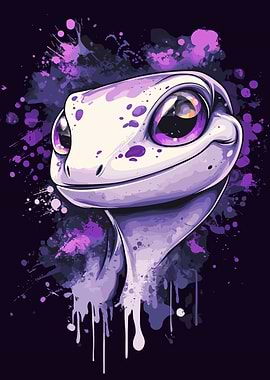 Purple Gecko Portrait