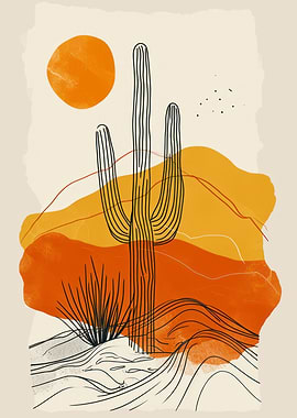 Desert Cactus Art Print