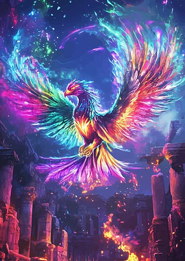 Rainbow Phoenix Rising