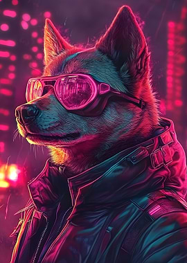 Neon City Dog