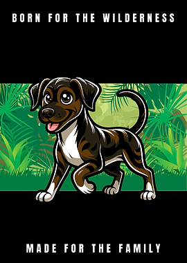 Mountain Cur Dog in Jungle