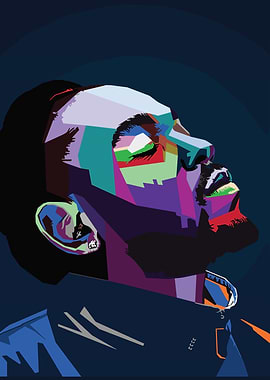 Kendrick Lamar Pop Art Portrait