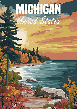 Michigan Landscape Poster