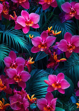Tropical Orchid Blooms