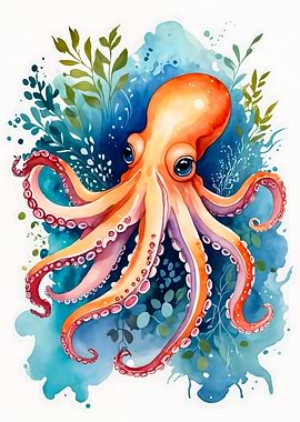 Octopus Watercolor