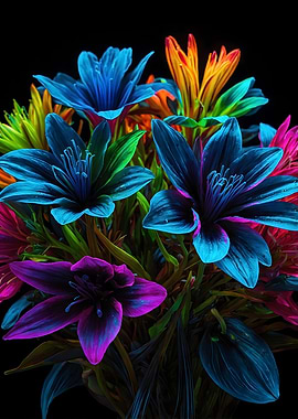 Neon Flower Bouquet