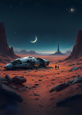 Crash Landing on a Desert Planet