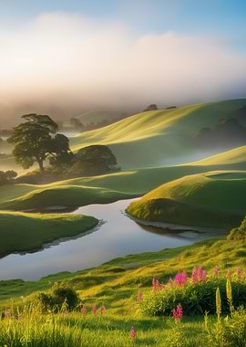 Serene Meadow Landscape