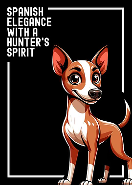 Podenco Andaluz Dog Illustration