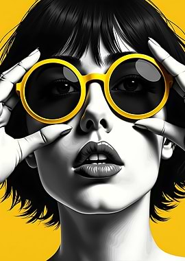 Woman in Yellow Sunglasses