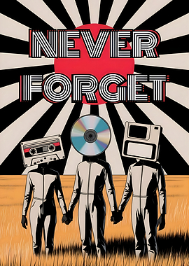 Never Forget - Retro Technology Art Tribute