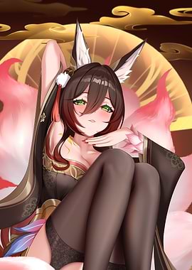 Kitsune Girl in Kimono