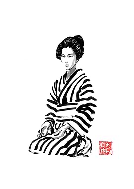 Japanese Woman in Kimono