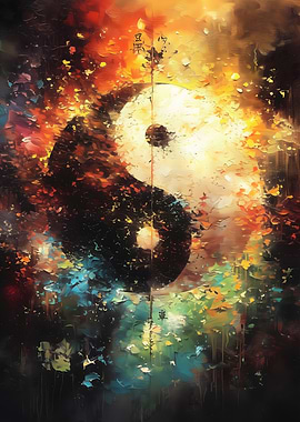 Yin Yang Symbol Painting