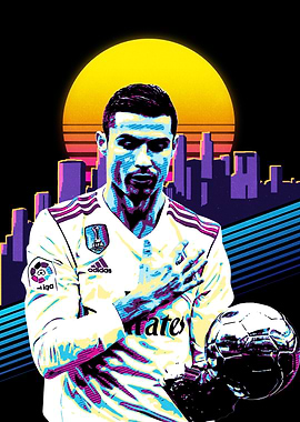 Cristiano Ronaldo Retro Art