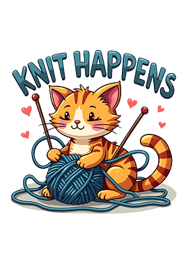 Knit Happens - Knitting Red Cat Yarn