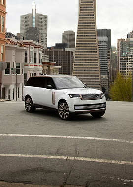 White Range Rover in City