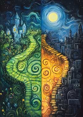 Night and Day Cityscape