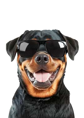 Cool Rottweiler in Sunglasses