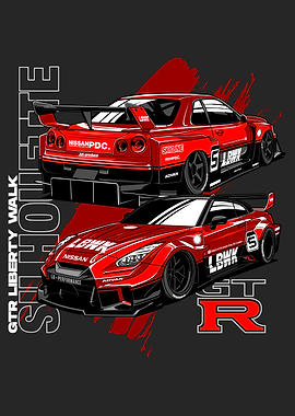 Nissan GTR Liberty Walk Silhouette