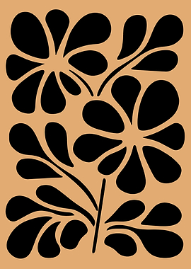 Black Floral Design