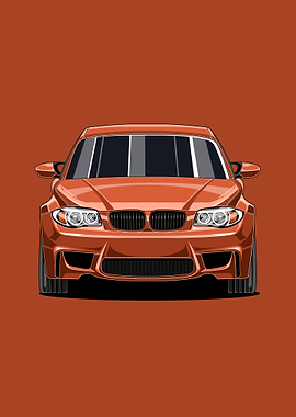 E82 – Classic Sports Car Illustration | Retro Car Decor for Fans