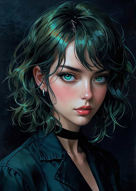 Green-Haired Anime Girl - Melody