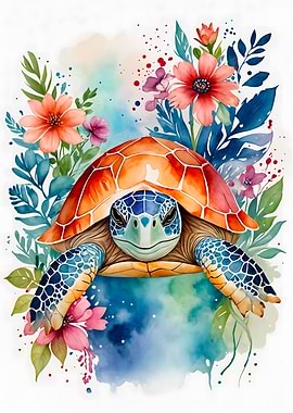 Sea Turtle Watercolor