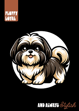 Shih Tzu Dog Illustration