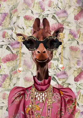 Giraffe in Chanel Sunglasses