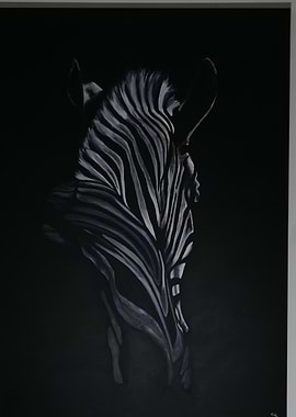 Zebra Silhouette Painting