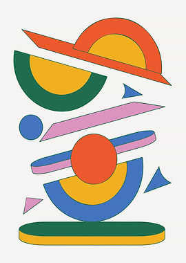 Abstract Geometric Shapes Modern Art