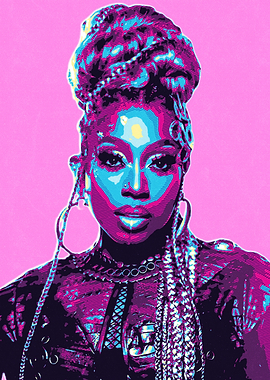 Missy Elliott Retro Art Style