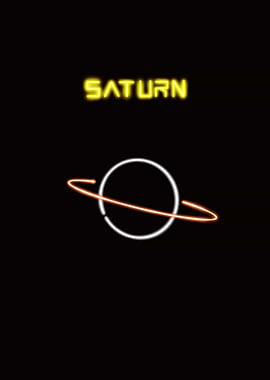 Saturn Neon Sign