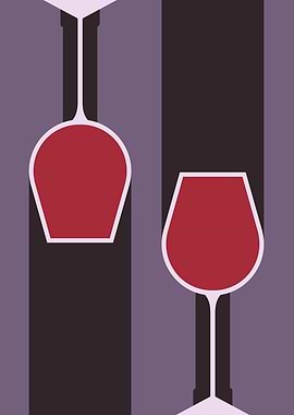 Two wine bottles and glasses