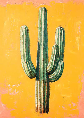 Saguaro Cactus Painting