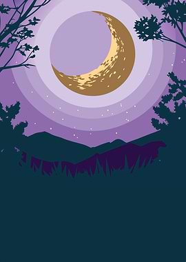 Crescent Moon Night